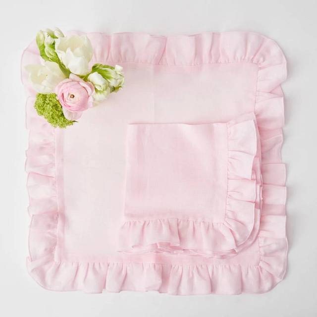 Soft Blush Ruffle Napkin
