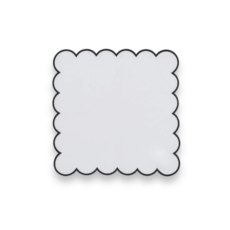 Classic Ivory and Black Embroidered Napkin