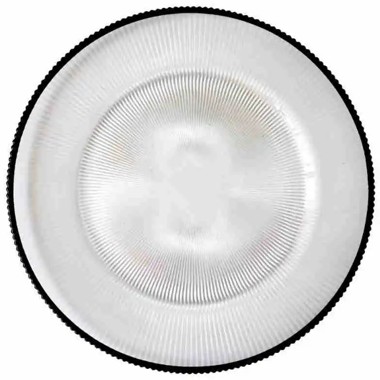 Midnight Rim Clear Plate 13"