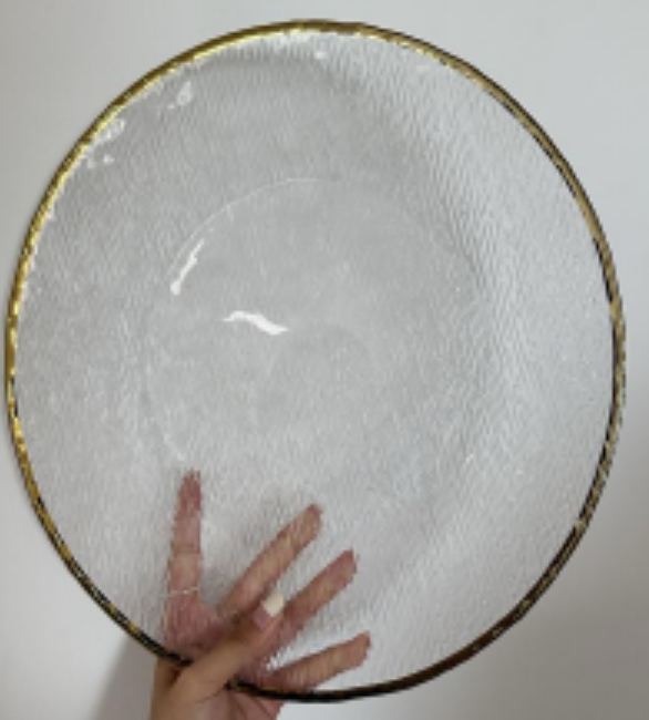Oyster Glass Plate 13"