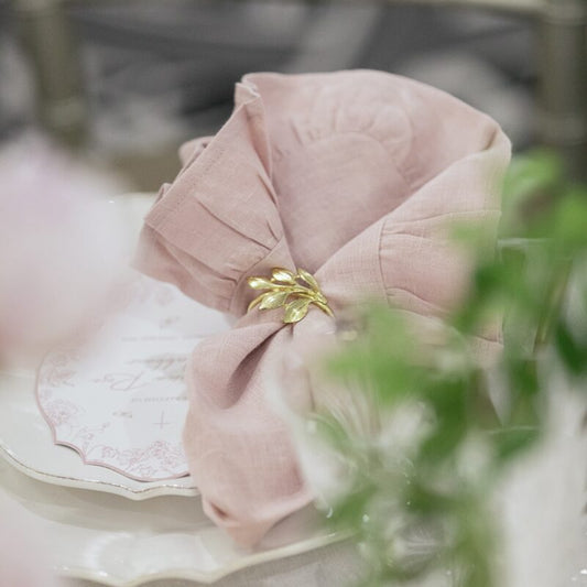 Dusty Pink Ruffle Napkin