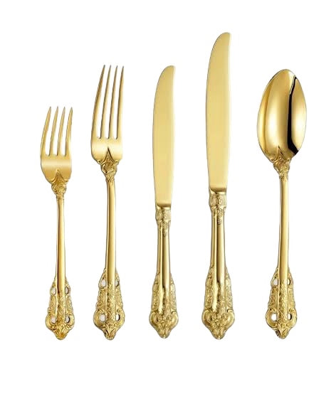 French Gold Cutlery Set