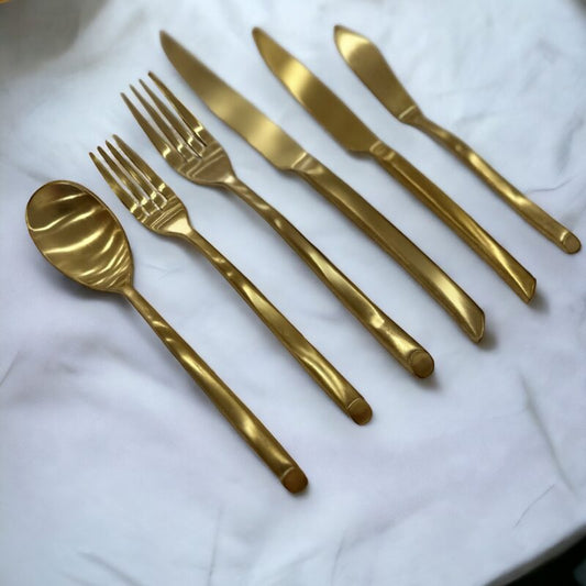 Matte Luxe Gold Cutlery Set