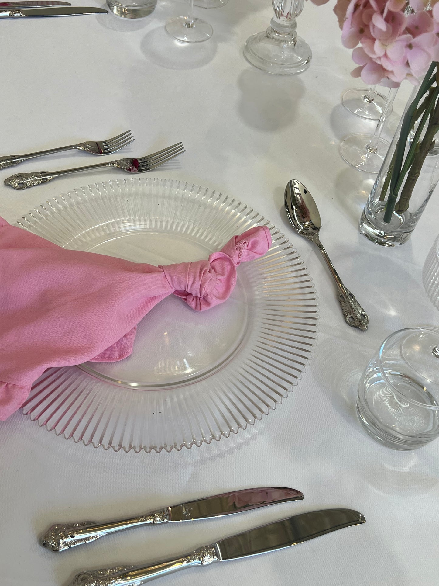 Crystal Edge Glass Charger Plate 13"