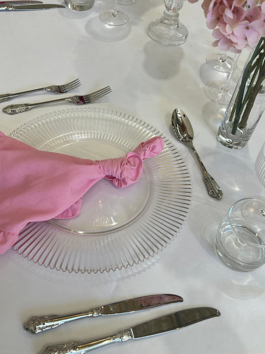 Crystal Edge Glass Charger Plate 13"