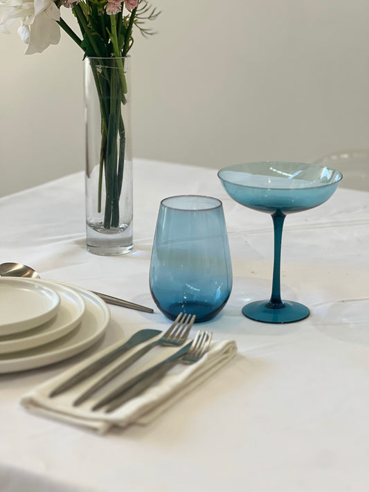 Azure Luxe Glassware