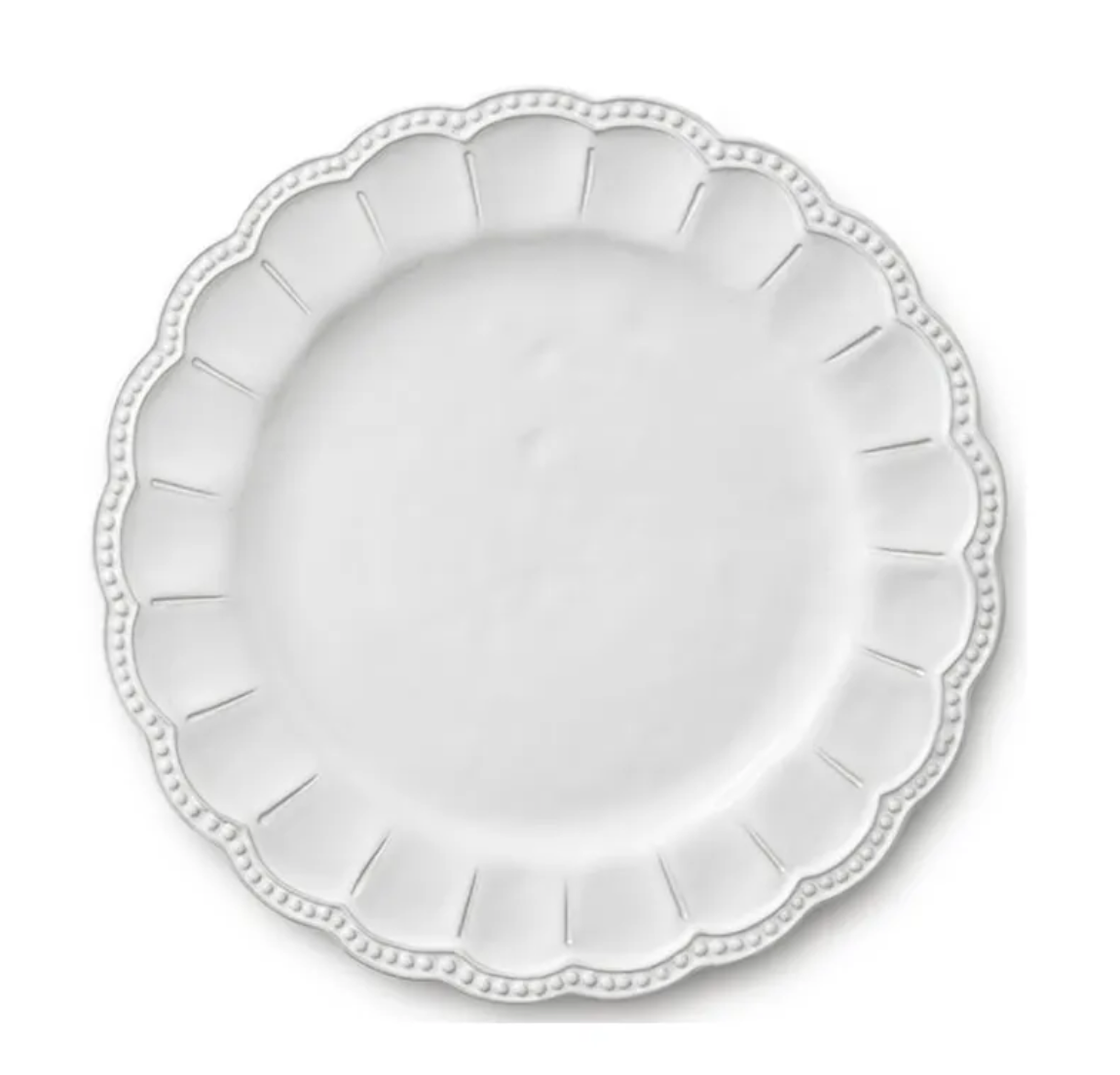 Scallop White Plates